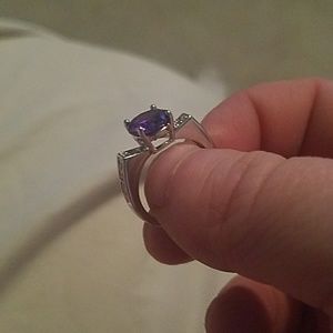 Purple amethyst ring